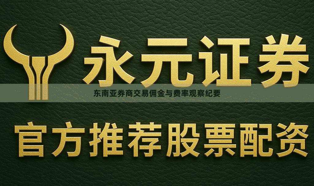 东南亚券商交易佣金与费率观察纪要